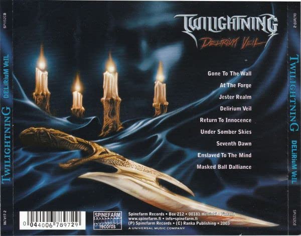 Twilightning – Delirium Veil - AUDIO CD -Style:Symphonic Rock